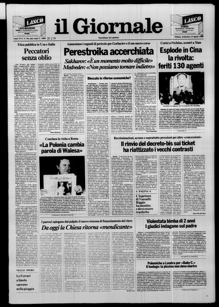 Il giornale : quotidiano del mattino